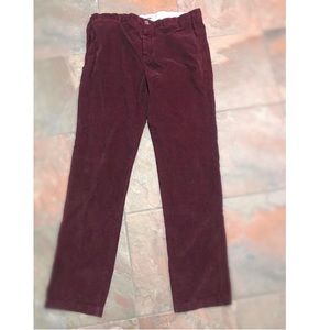 maroon corduroy pants